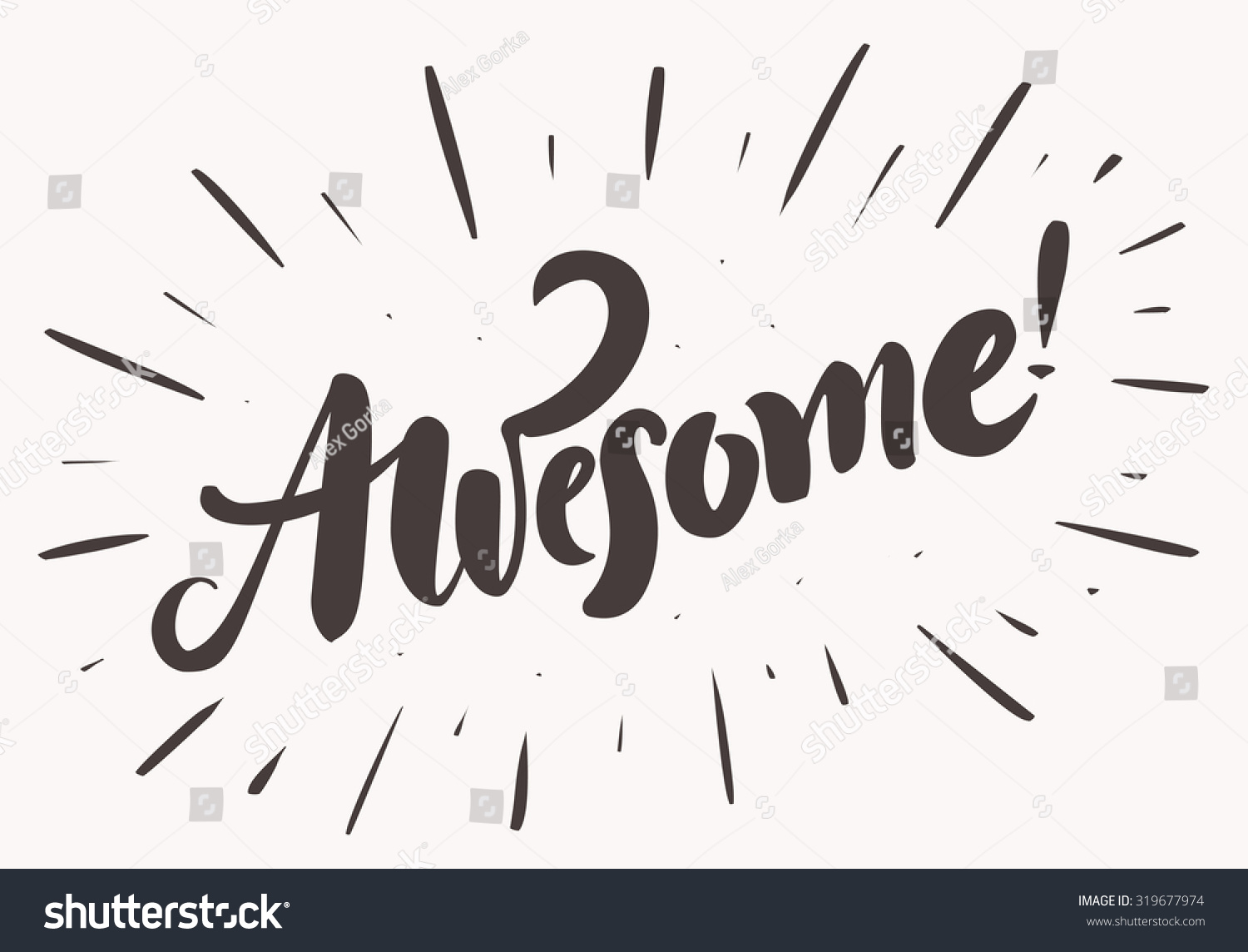 awesome-hand-lettering-stock-vector-319677974-shutterstock