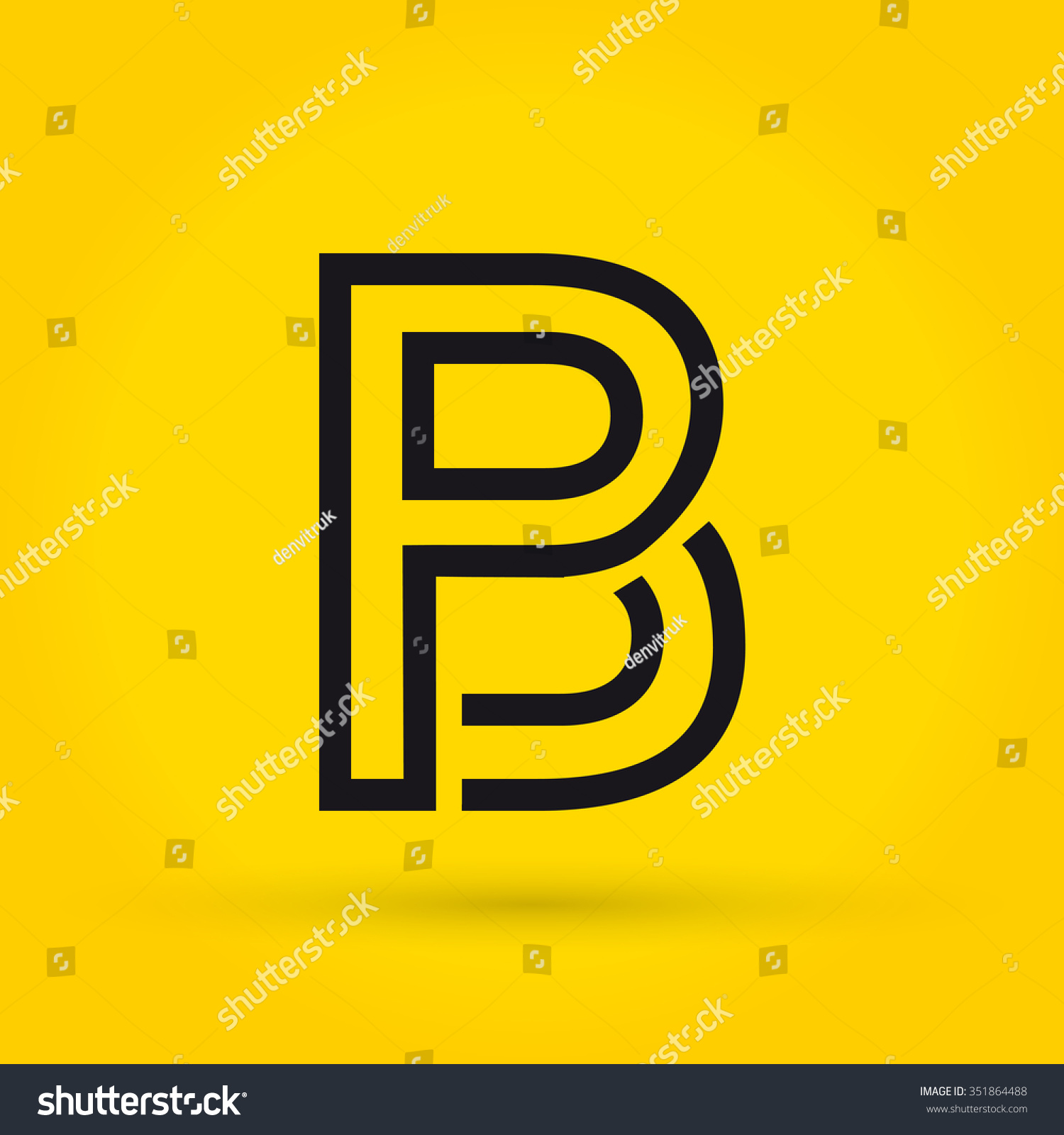 B P Letter Vector Graphic Creative Line Alphabet Symbol - 351864488 ...