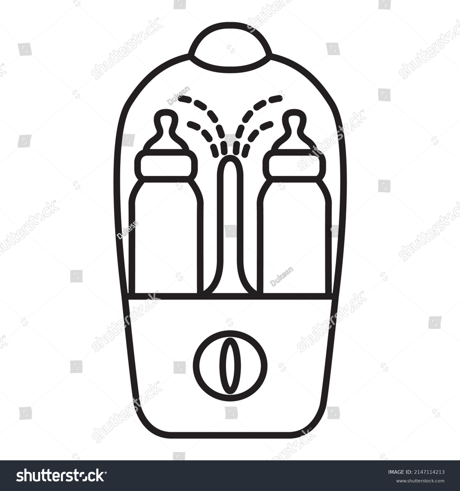 Baby Bottle Sterilizer Icon Outline Vector Stock Vector Royalty Free