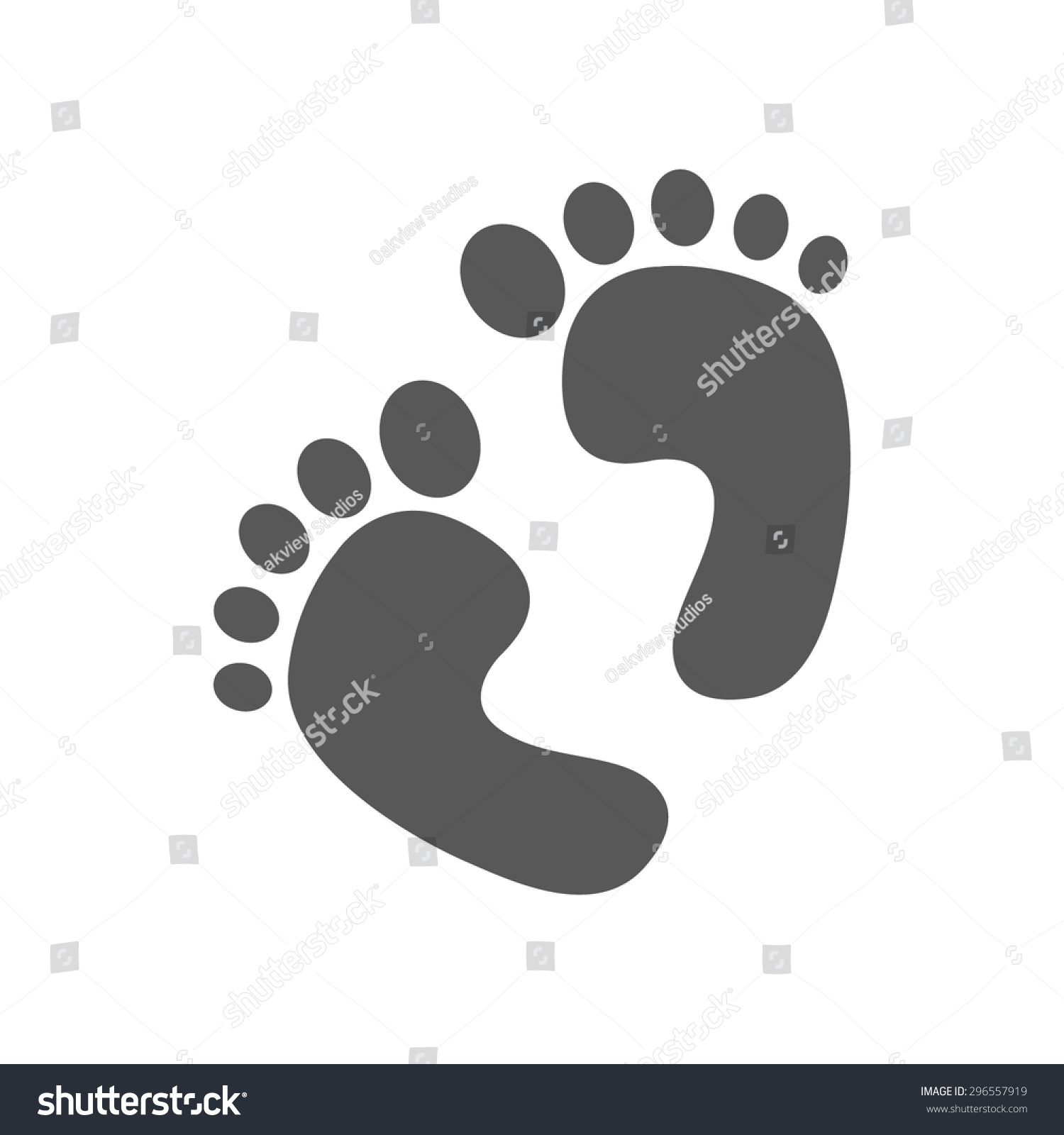 Baby Footprints Vector Illustration Stock Vector 296557919 - Shutterstock