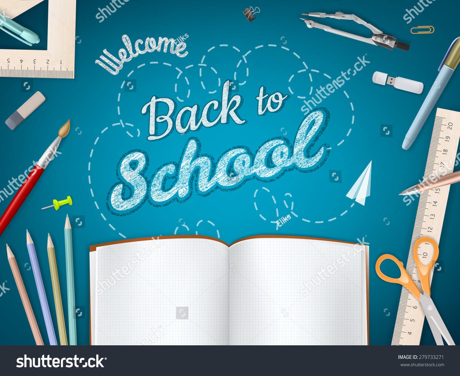 stock vector back to school background eps vector file included 279733271