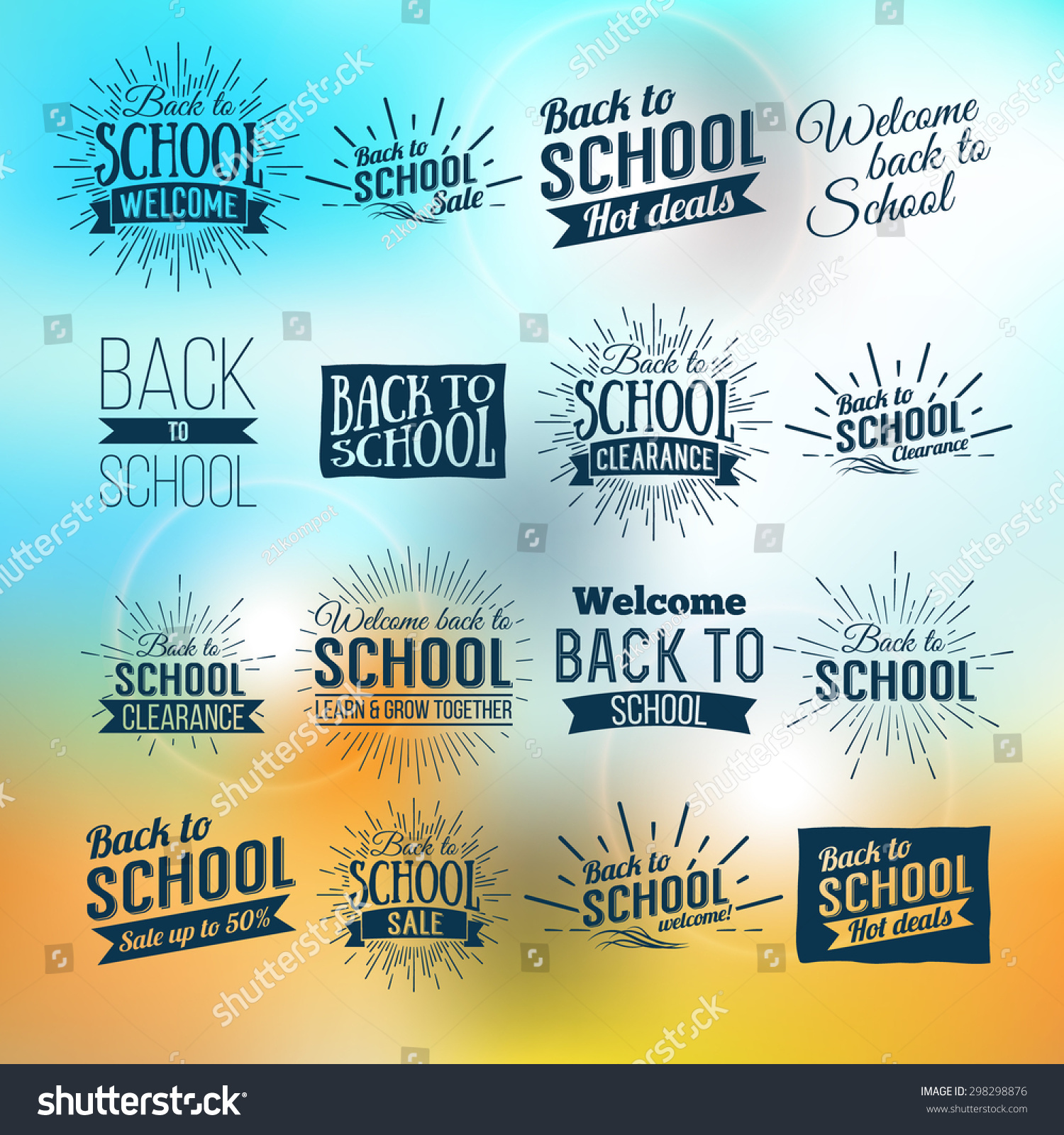 Back to School Typographic Vintage Style Back to School Hot Deals Design Layout In Vector Format Back to School Typographic Vintage Style Back to School Hot Deals Design Layout In Vector Format