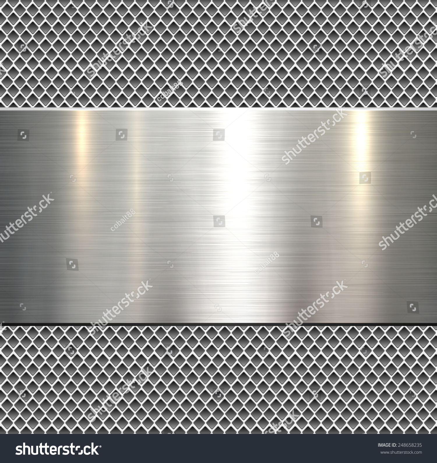 Background Polished Metal Texture Vector Stock Vector 248658235