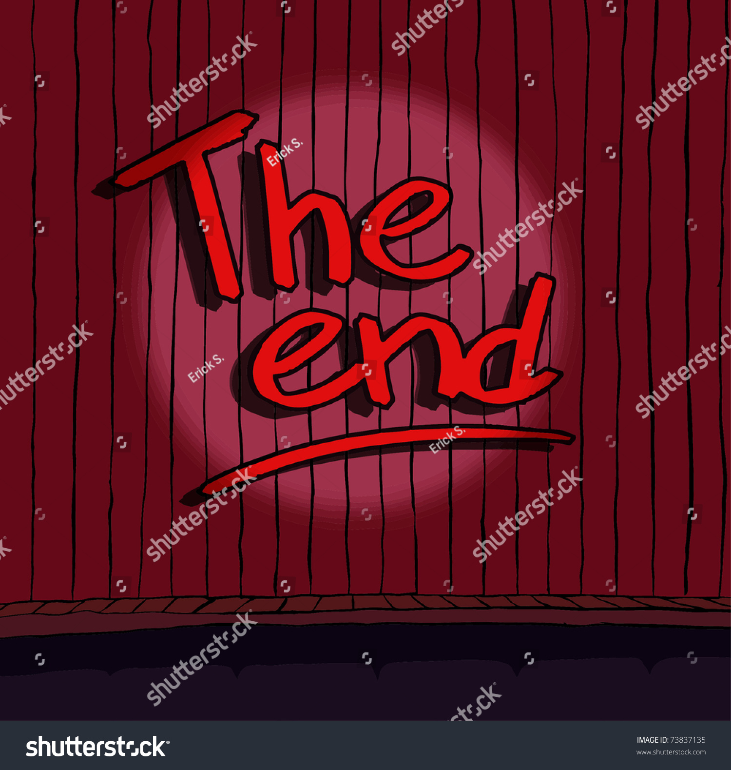 background-template-of-an-ending-of-a-play-or-show-stock-vector