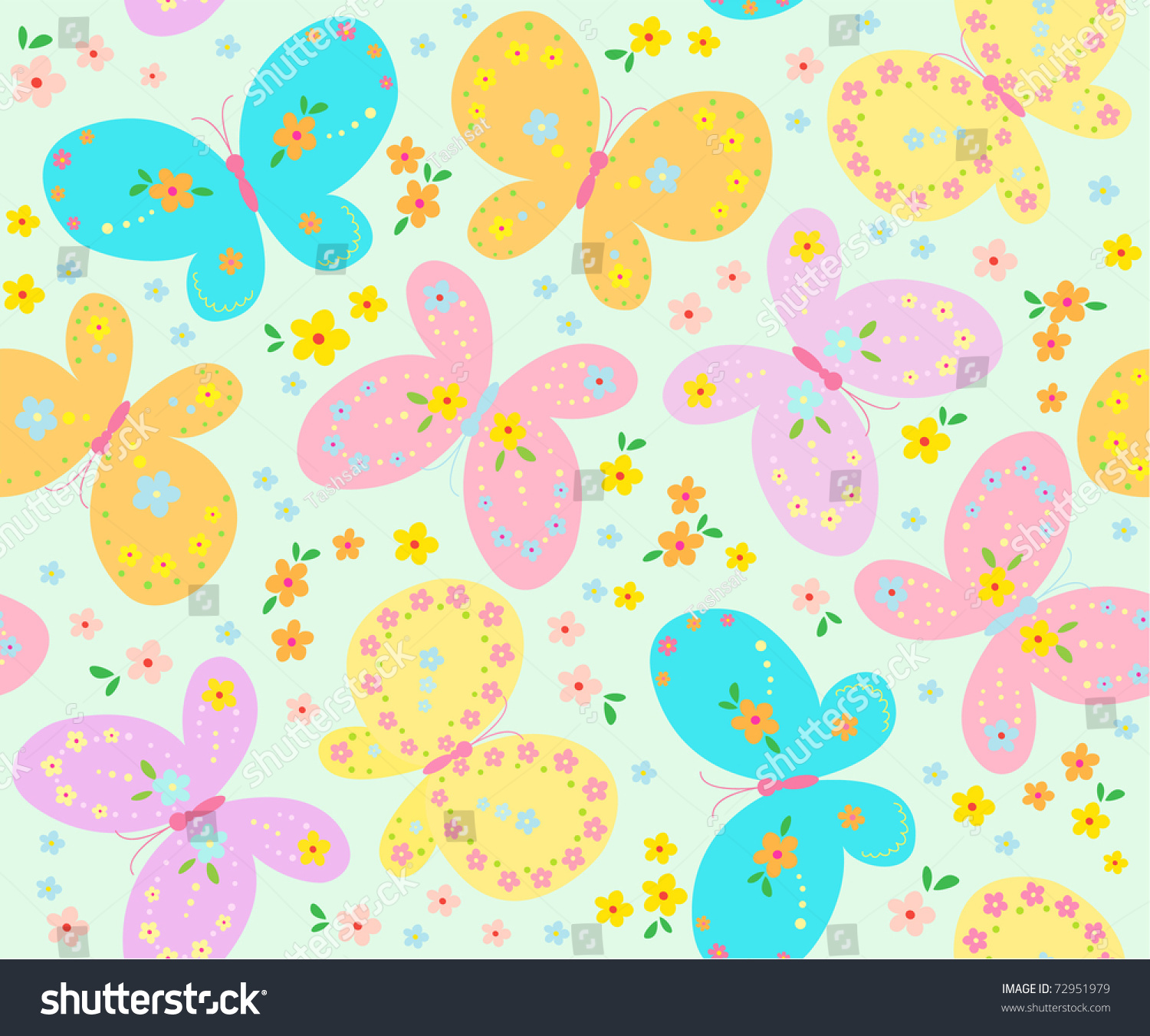 Background With Butterfly Stock Vector Illustration 72951979 : Shutterstock