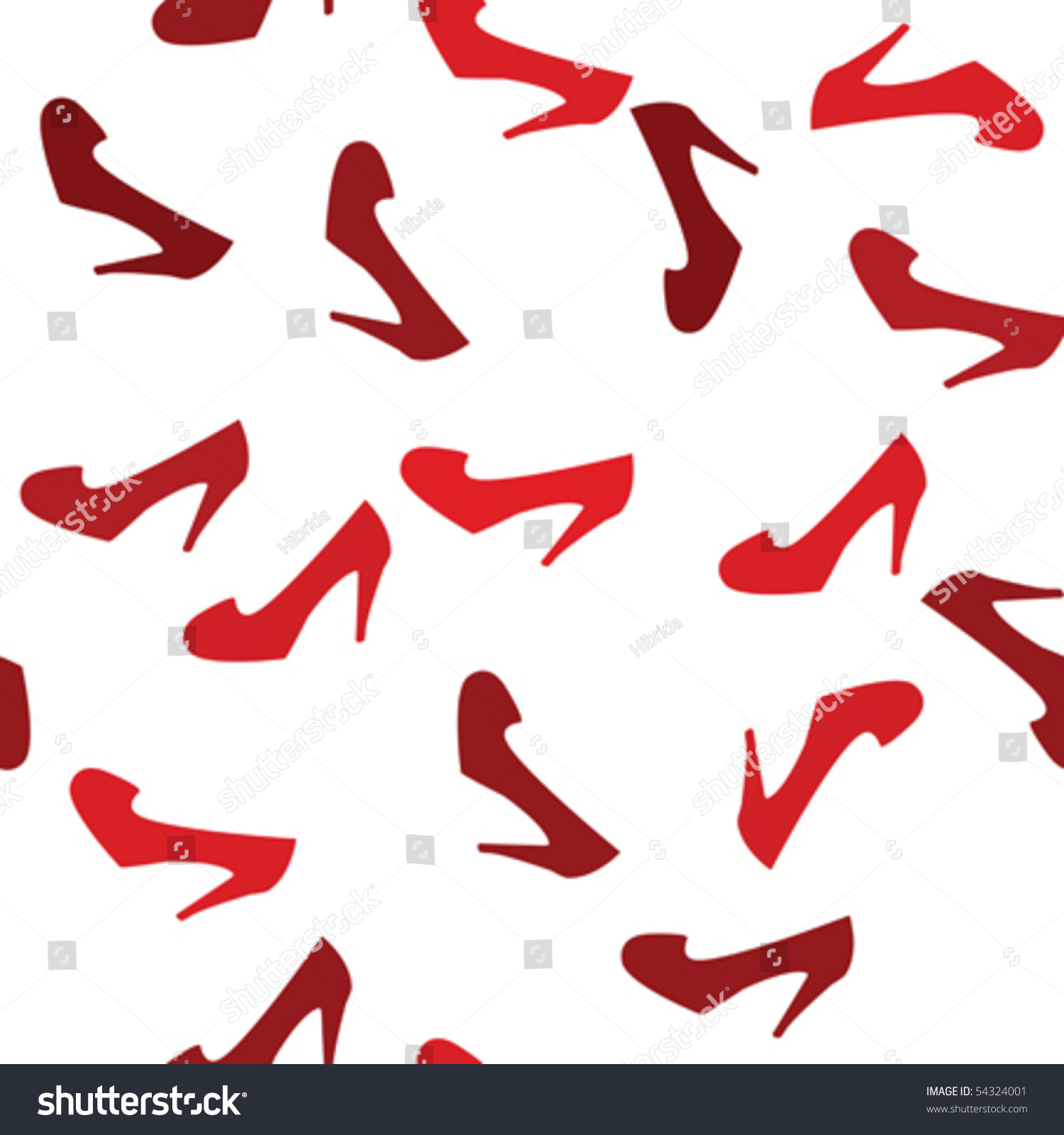 Background With Red Shoes Stock Vector Illustration 54324001 : Shutterstock