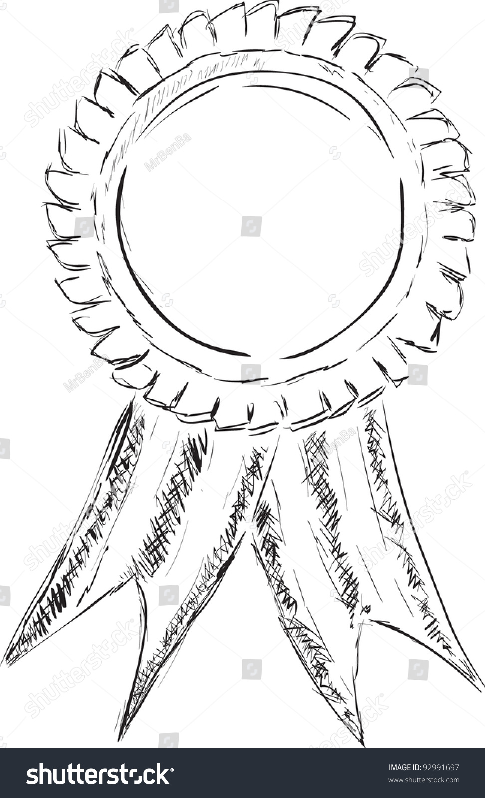 Badge Sketch Vector Illustration 92991697 Shutterstock