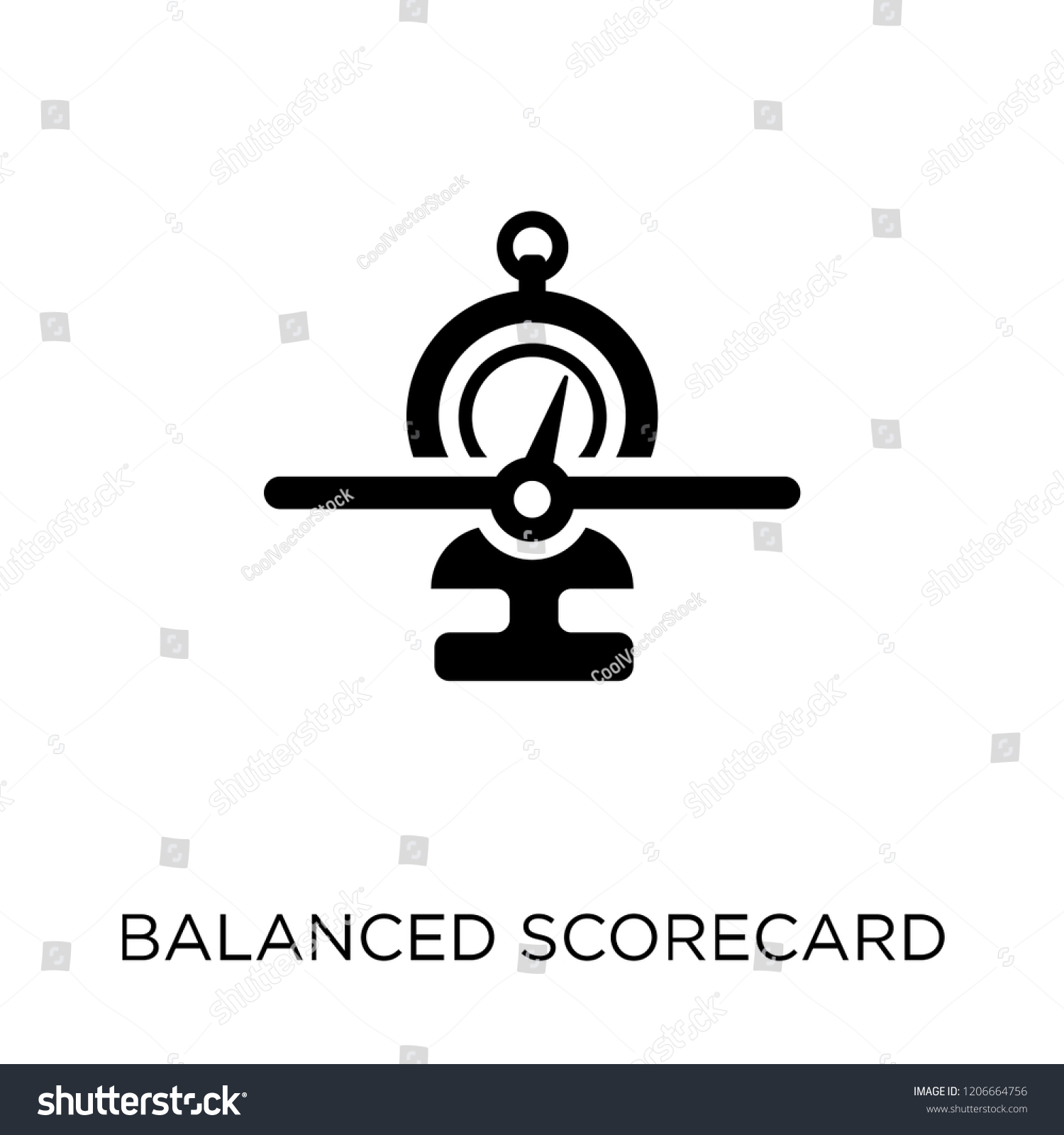 Balanced Scorecard Icon Balanced Scorecard Symbol Vector De Stock