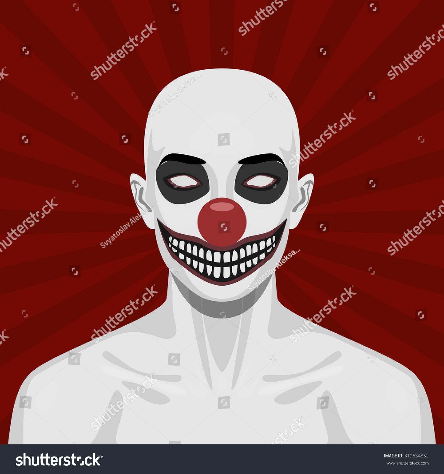 scary clown clipart - photo #46