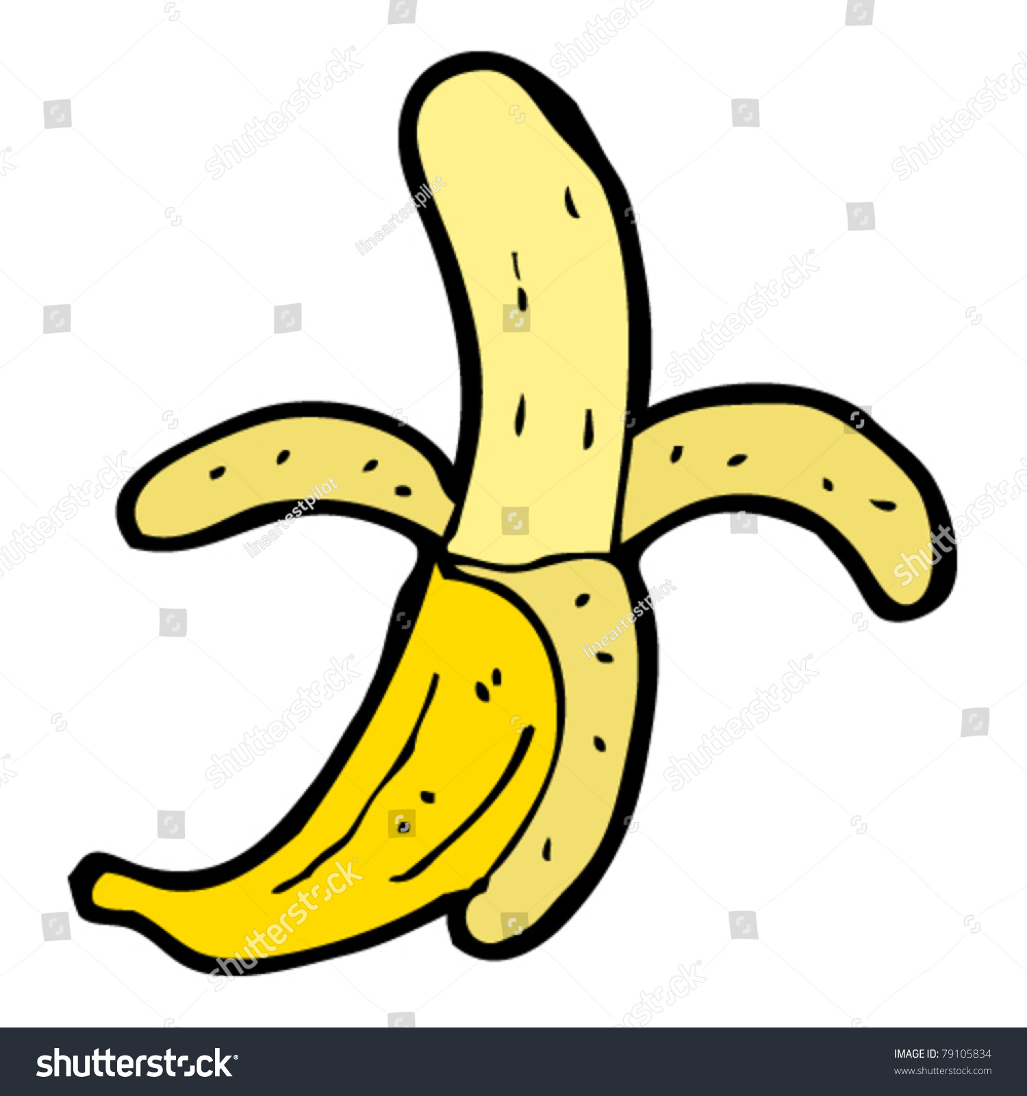 Banana Cartoon Stock Vector Illustration 79105834 : Shutterstock