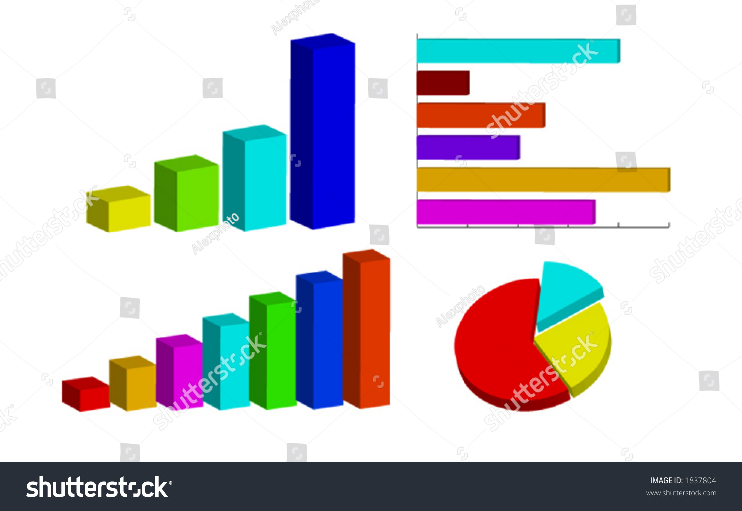 Bar Graph And Pie Chart (Diagrams) Stock Vector Illustration 1837804