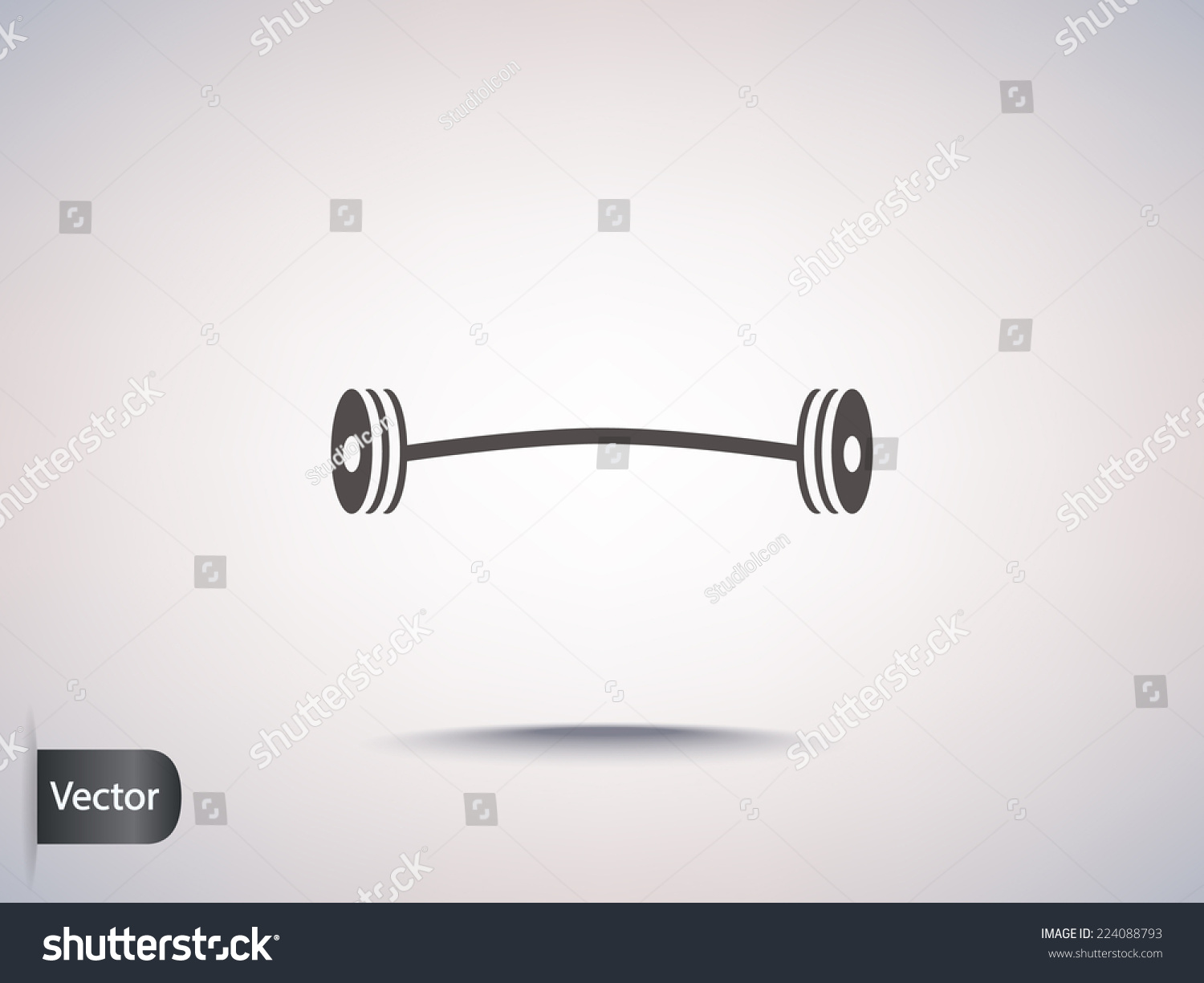 Barbell - Vector Icon - 224088793 : Shutterstock