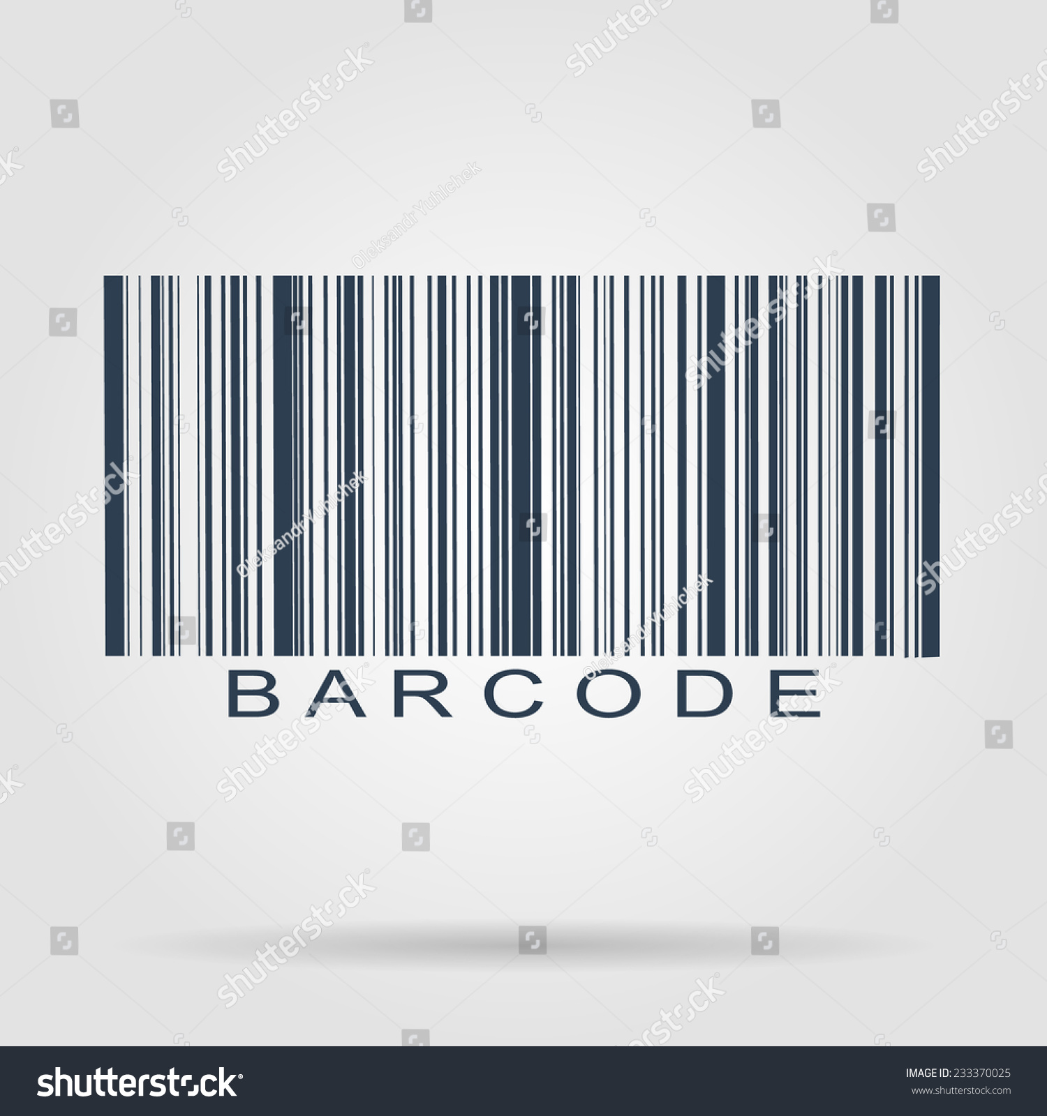 Barcode Icon Vector Illustration Flat Vector Stock Vector 233370025