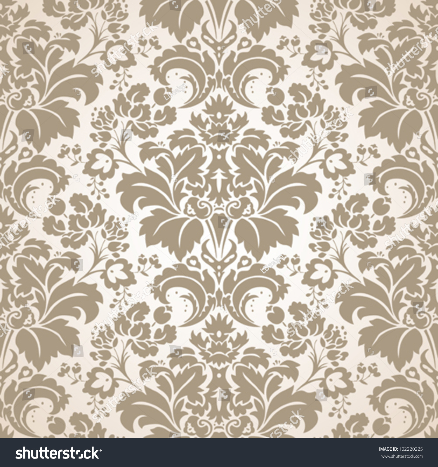 Baroque Seamless Pattern Stock Vector 102220225 - Shutterstock