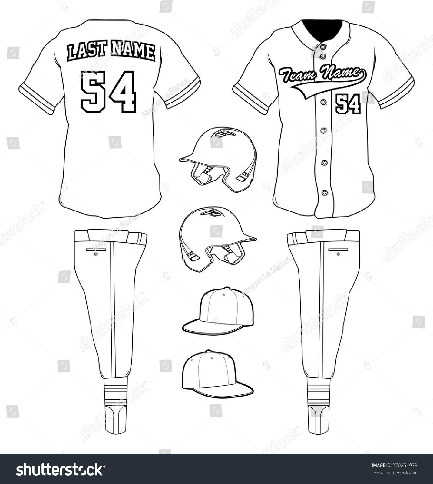 Baseball Uniform Templates 10
