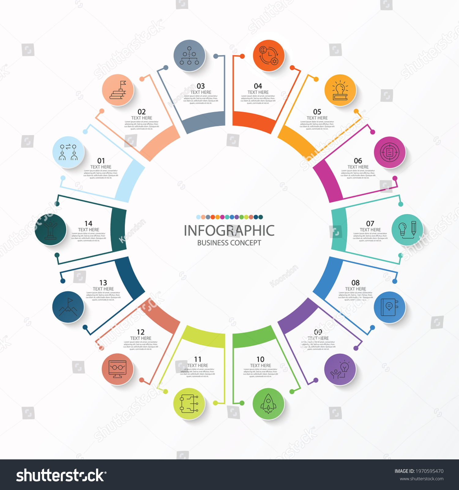 Basic Circle Infographic Template Steps Stock Vector Royalty Free Shutterstock