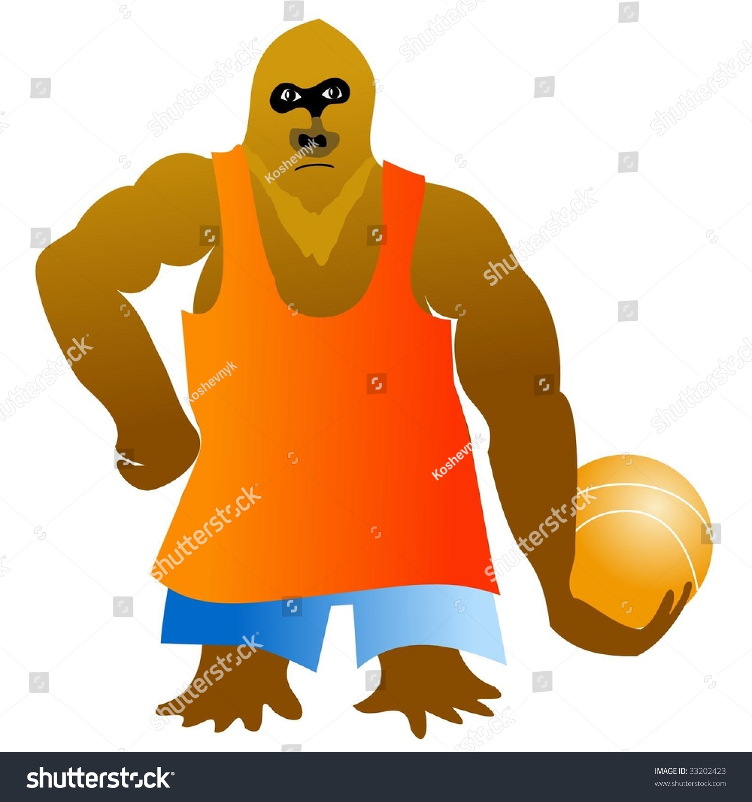 Basketball Player Stock Vector Illustration 33202423 : Shutterstock