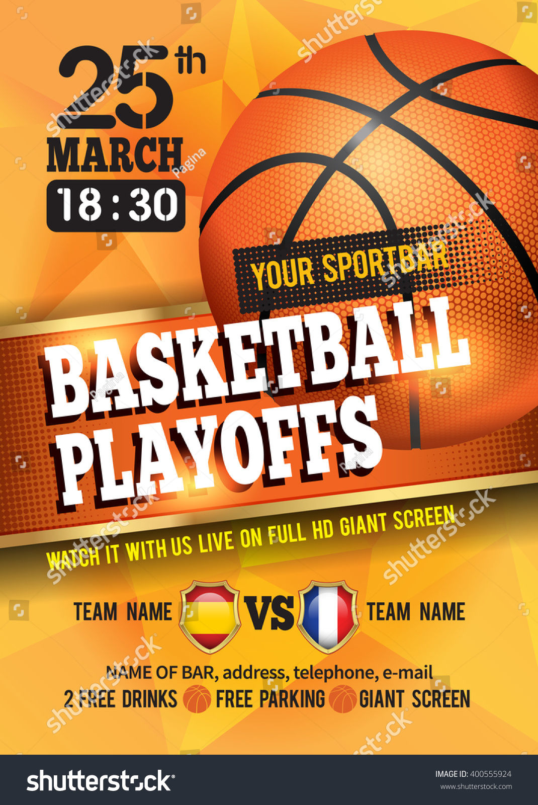 Basketball Poster Basketball Ball Basketball Playoff Stock ...