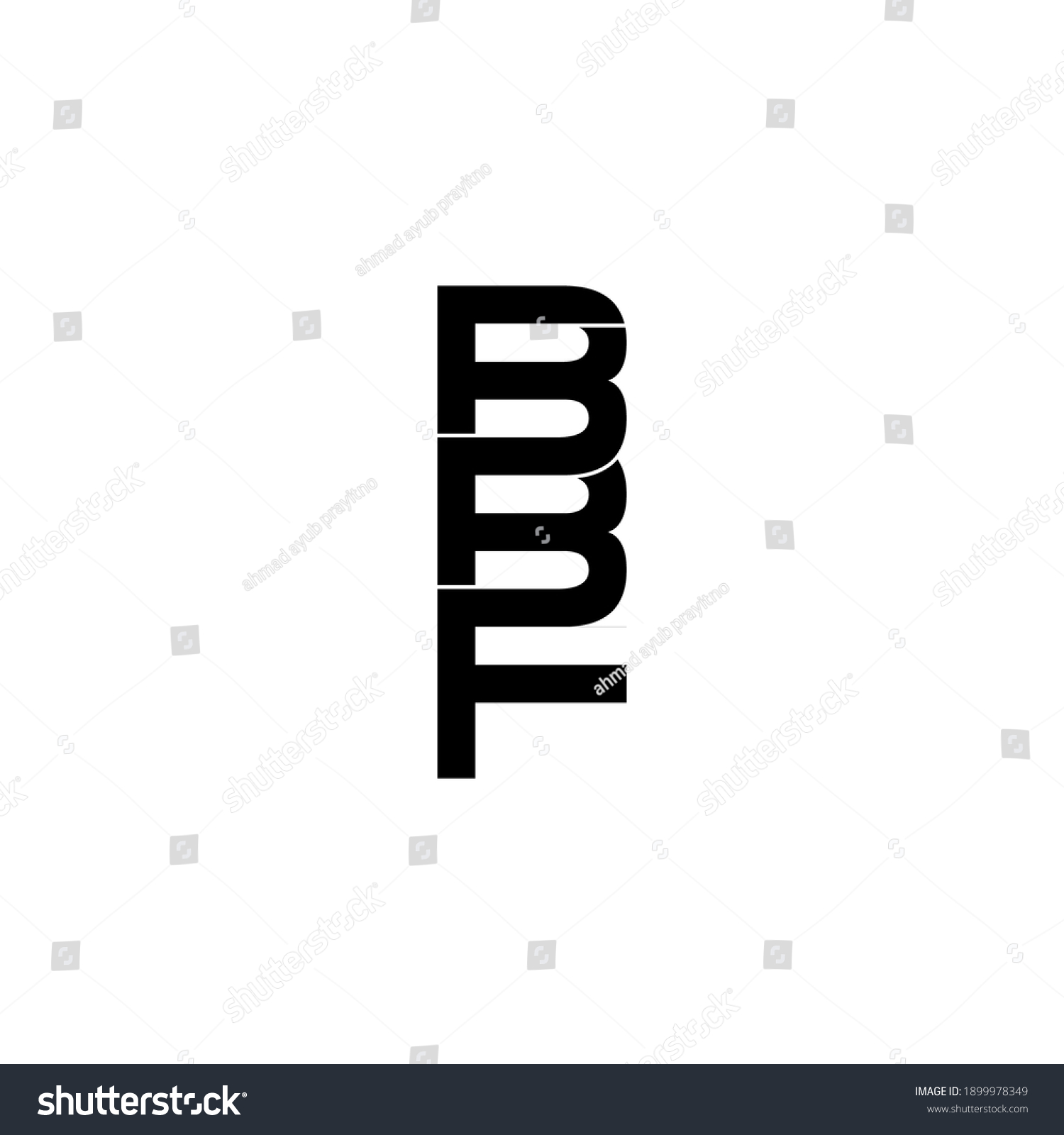 Bbf Letter Original Monogram Logo Design Stock Vector Royalty Free