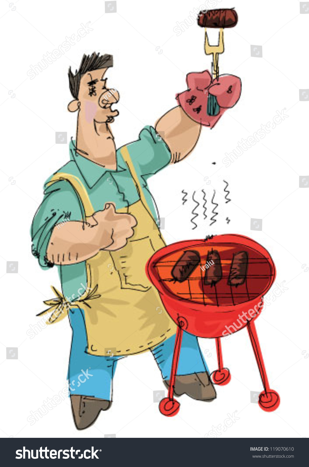 Bbq Cartoon Stock Vector 119070610 - Shutterstock