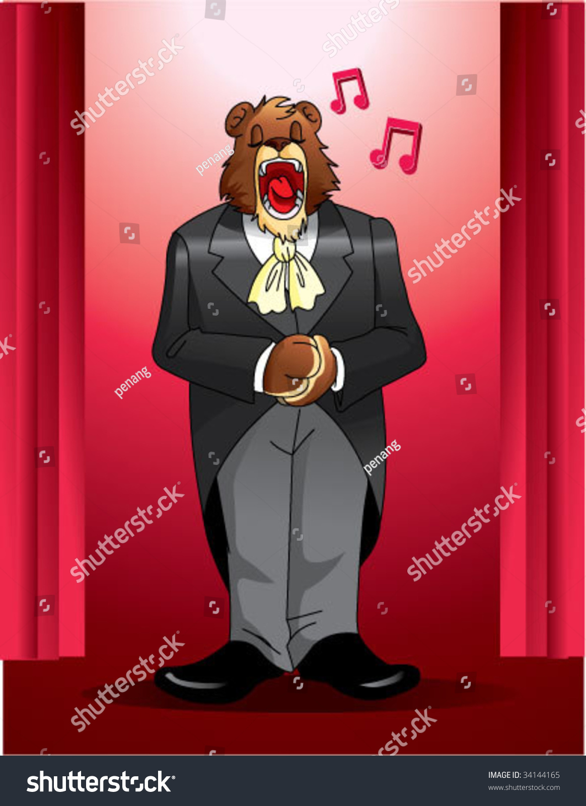 animated singing bear