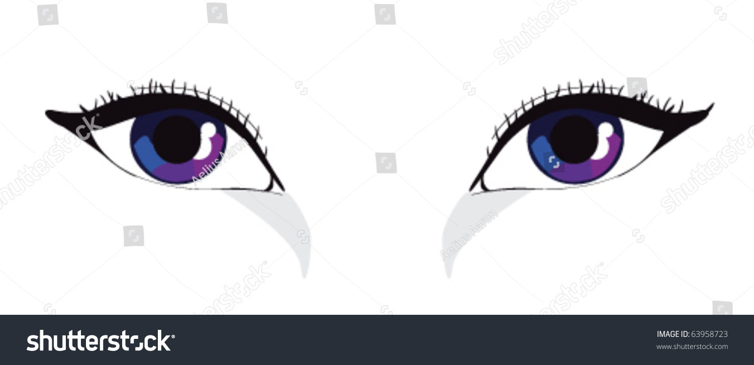 Beautiful And Seductive Eyes Of A Sexy Girl Stock Vector Illustration