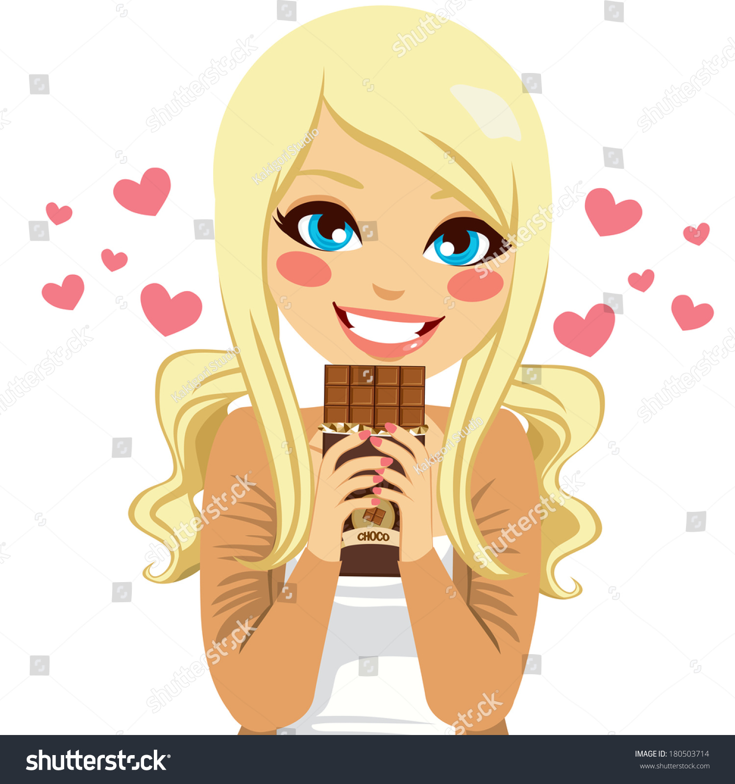 clipart girl eating chocolate - photo #8