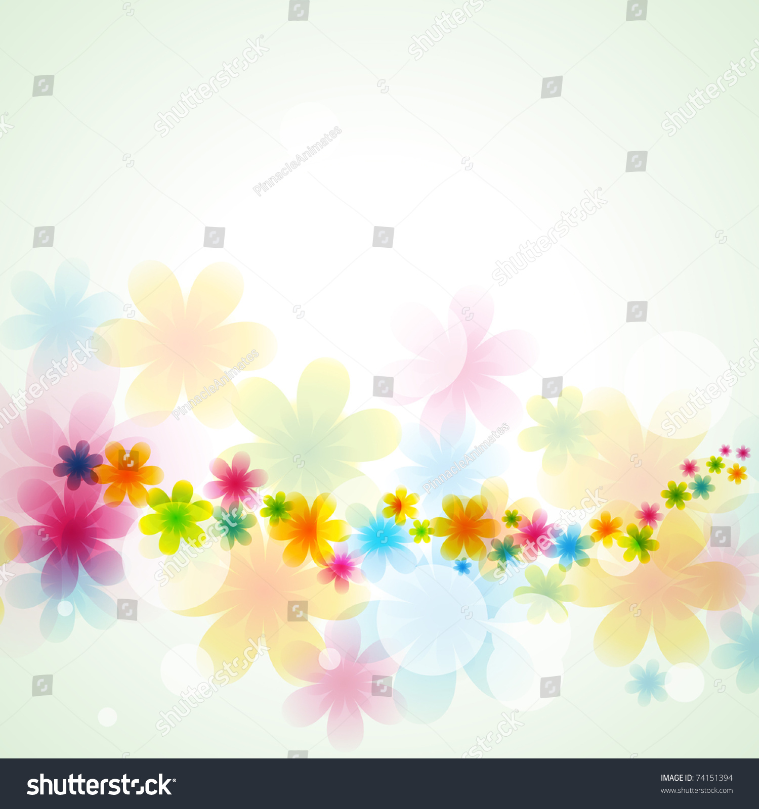 Beautiful Flower Vector Background Illustration - 74151394 ...