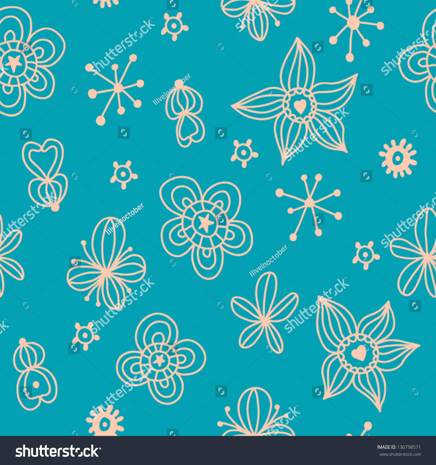 Beautiful Pattern With Flowers And Cute Details. Romantic Abstract