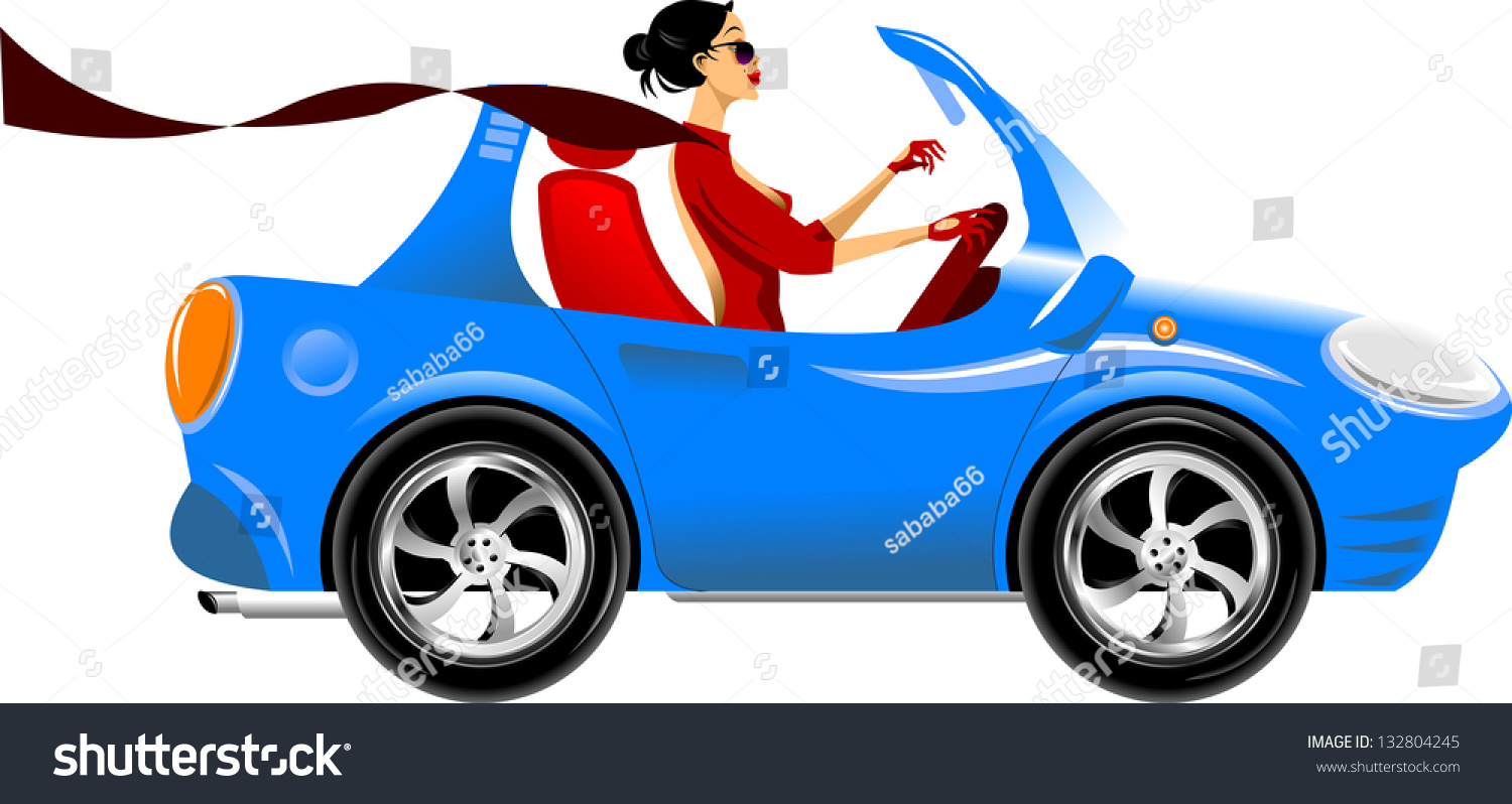 clipart woman driving car - photo #24
