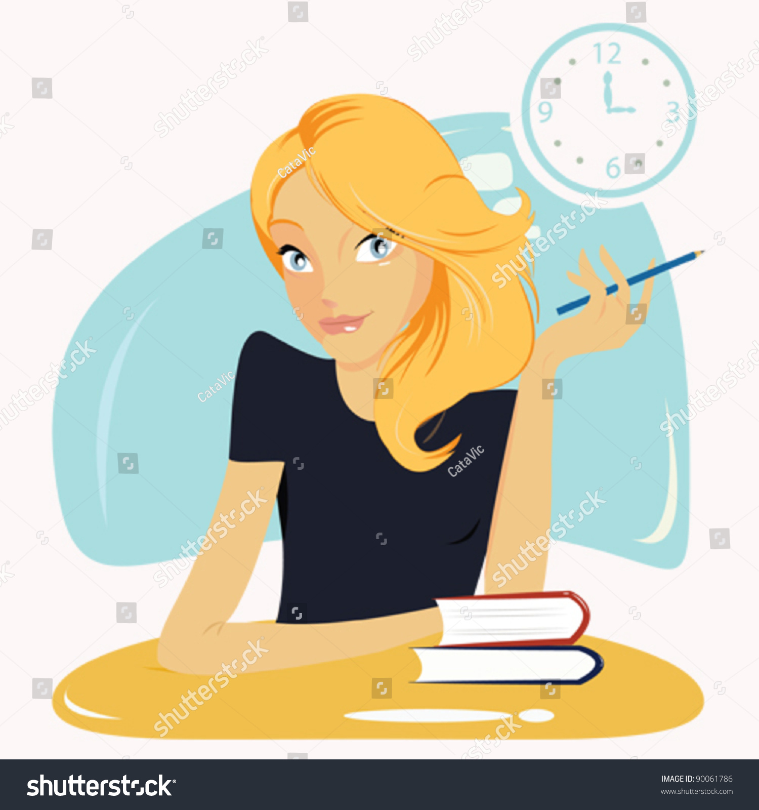 clipart girl studying - photo #42