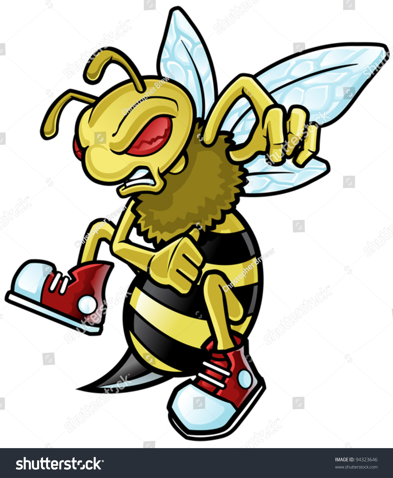Bee Mascot Stock Vector Illustration 94323646 : Shutterstock