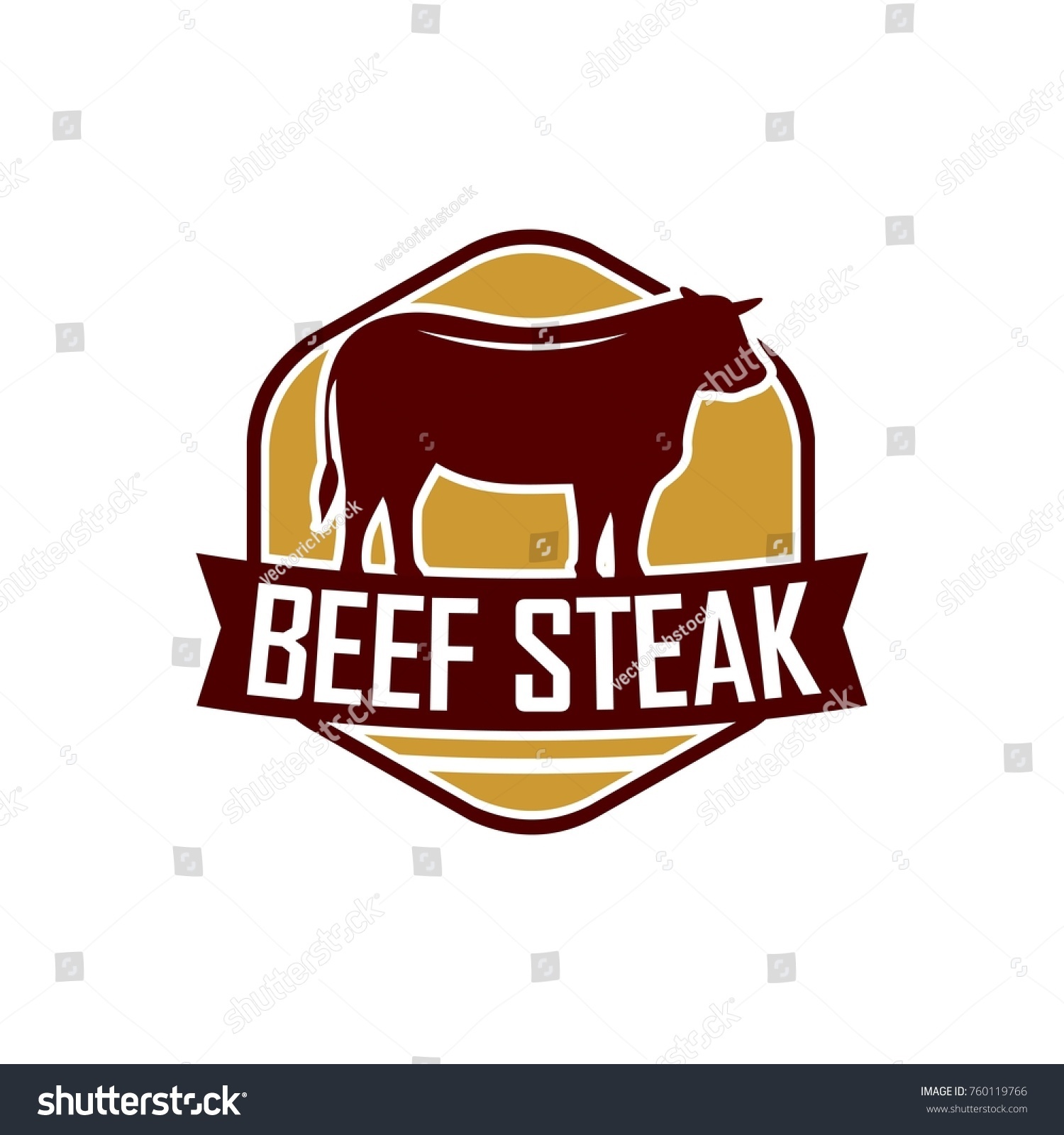 Beef Steak Logo Unique Vector Editable Stock Vector Royalty Free