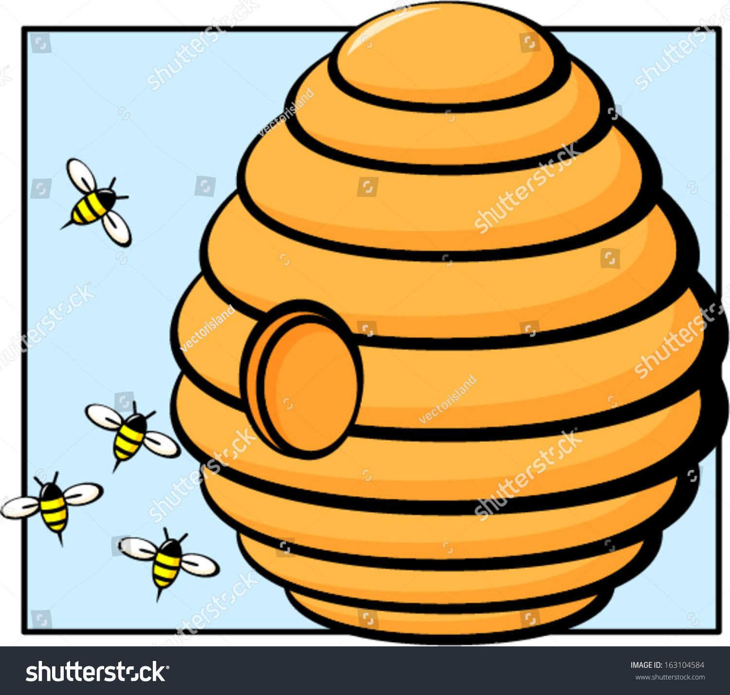 clip art of a bee hive - photo #44