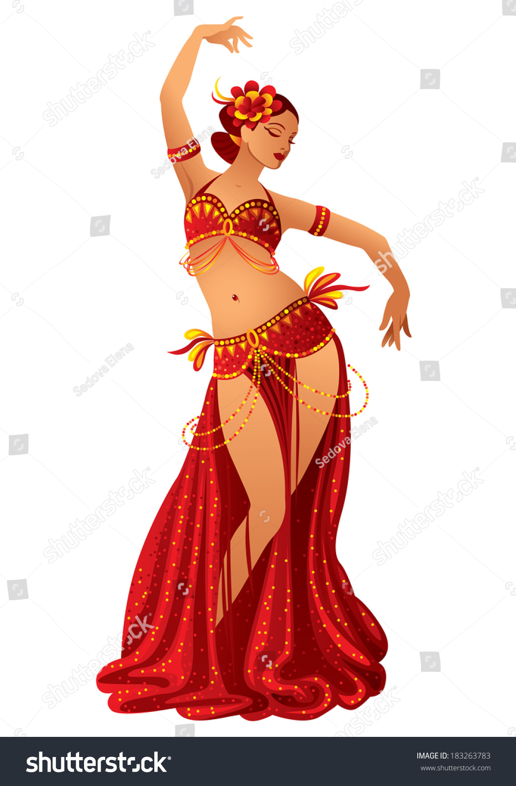 Belly Dancer Stock Vector 183263783 Shutterstock 1587