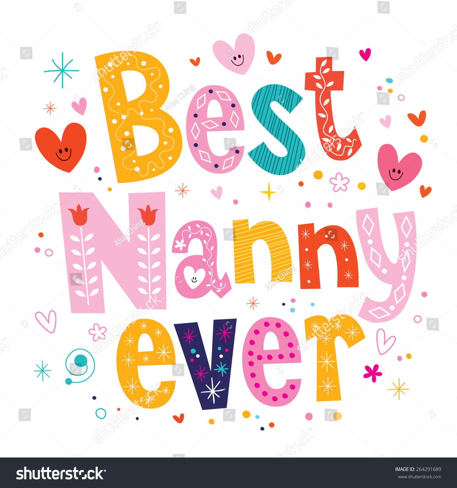 Best Nanny Ever Stock Vector 264291689 - Shutterstock