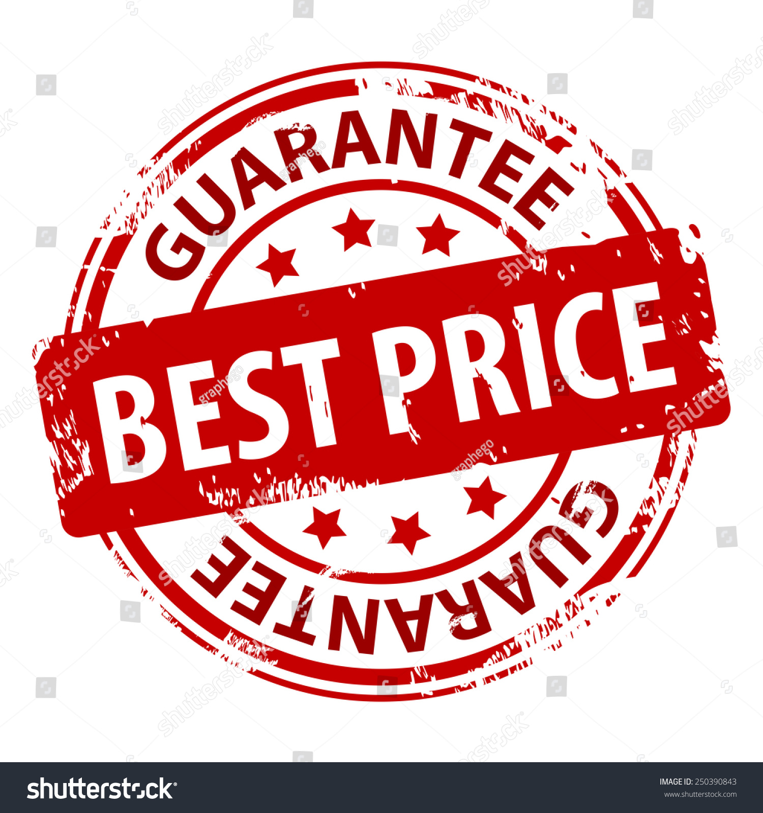 Best Price Guarantee Red Rubber Stamp Stock Vector 250390843 - Shutterstock