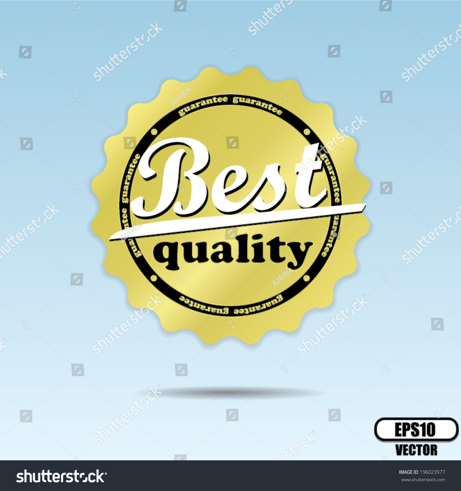 Best Quality Guarantee Golden Label Sticker Stock Vector Royalty Free