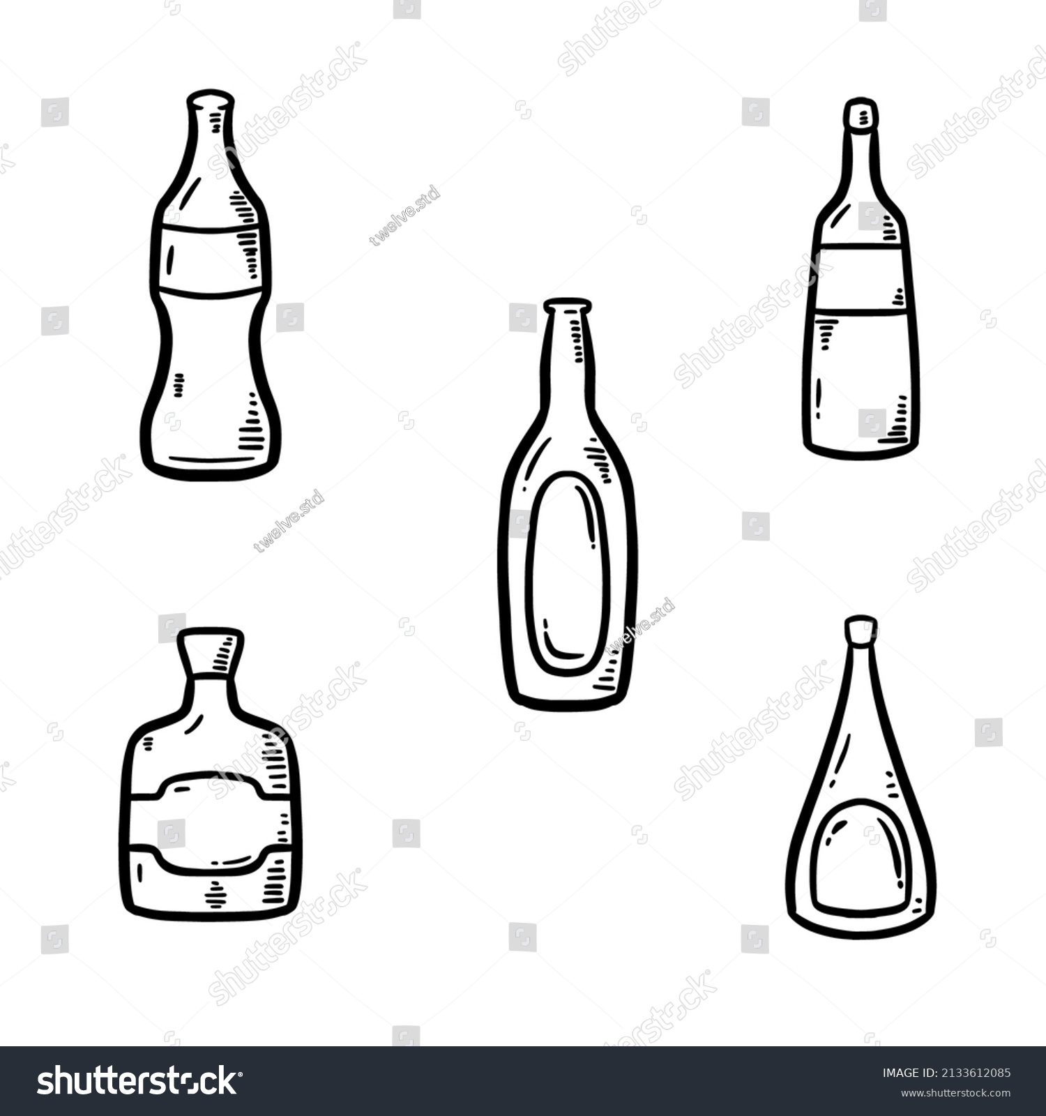 Beverages Doodle Set Drink Fresh Illustration Stock Vector Royalty