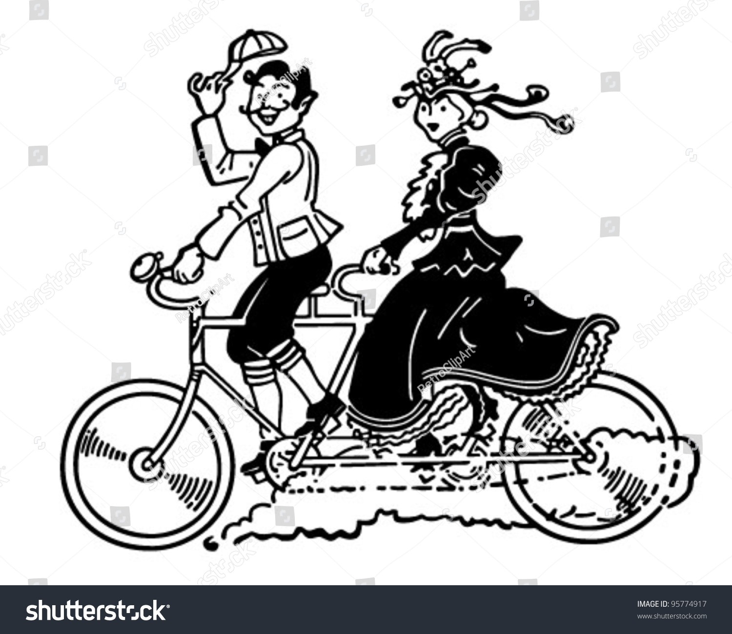bicycle built for two clipart - photo #2