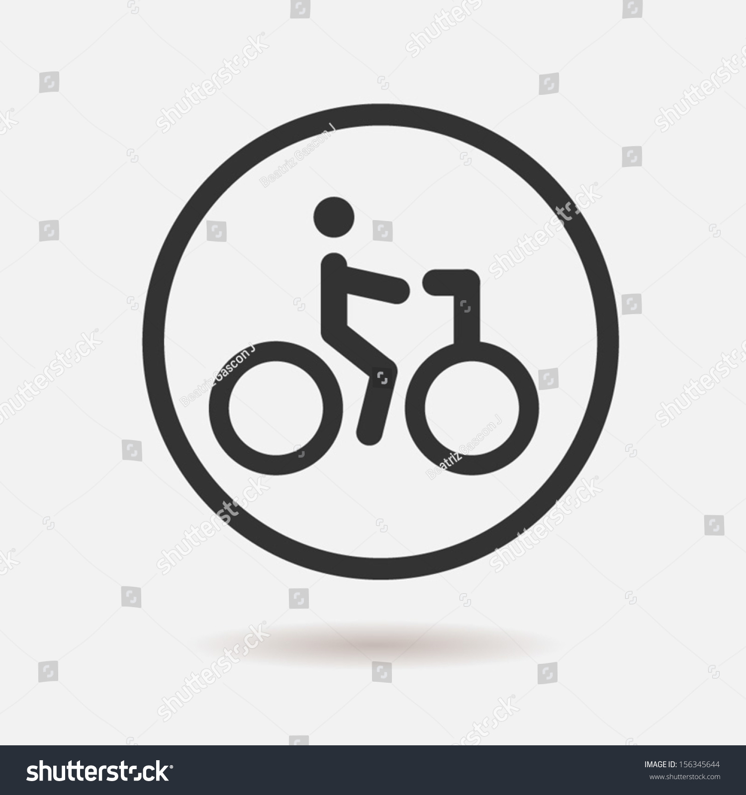 Bicycle Icons Stock Vector Illustration 156345644 : Shutterstock