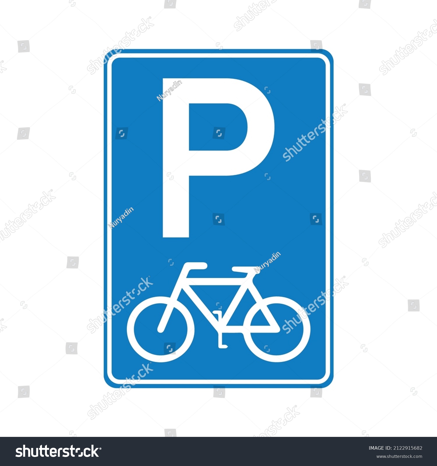 Bicycle Parking Symbol Sign Vector Illustration Stock Vector Royalty