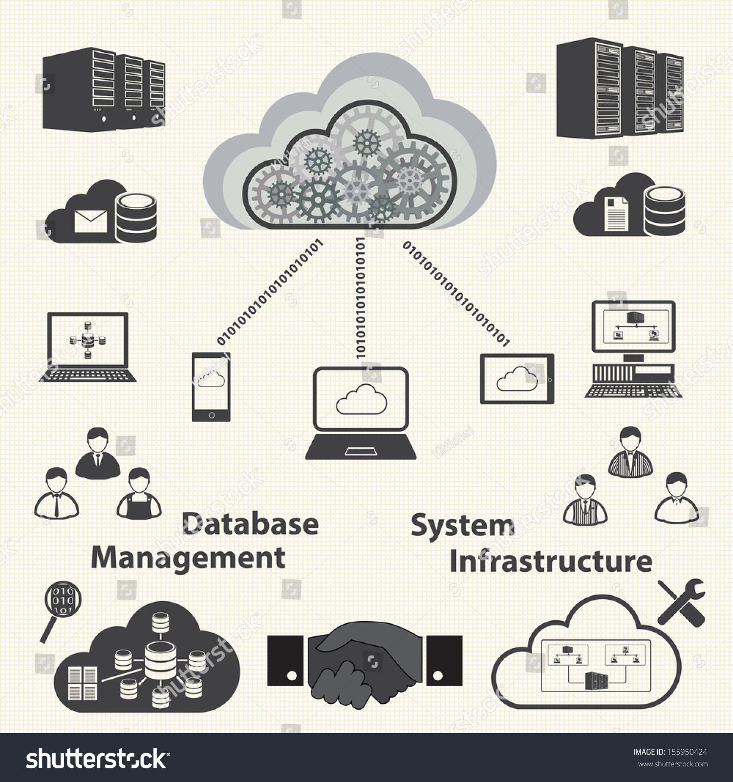 Big Data Icons Set Cloud Computing Concept Stock Vector Illustration 155950424 Shutterstock 1914