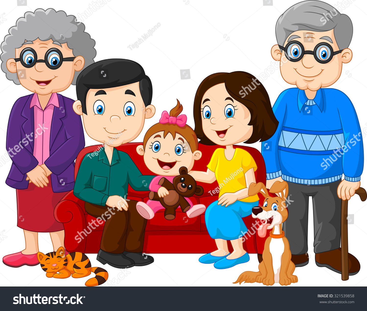clipart of grandparents with grandchildren - photo #31