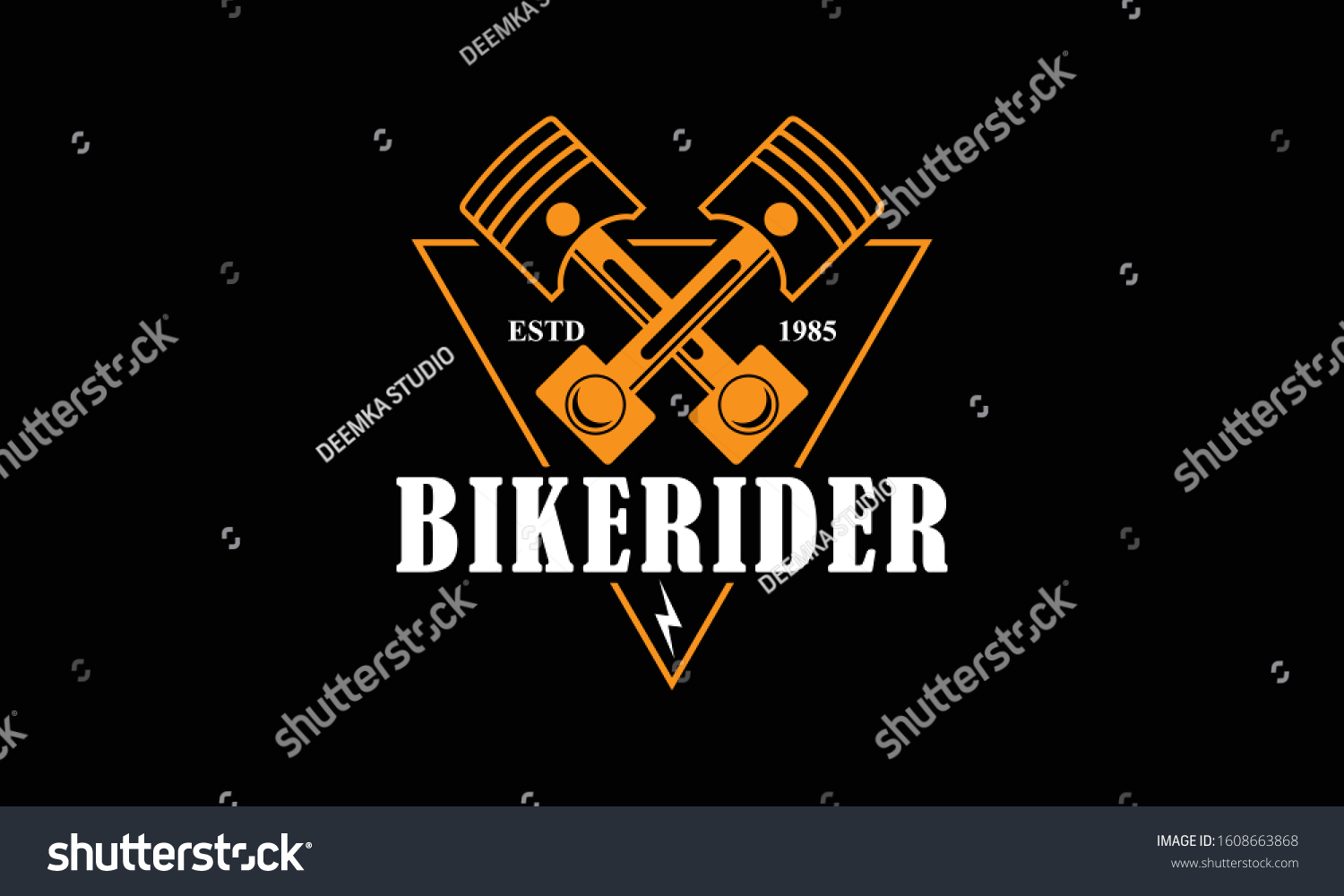 Bike Motorcycle Rider Logo Design Motorcycle Stock Vector Royalty Free