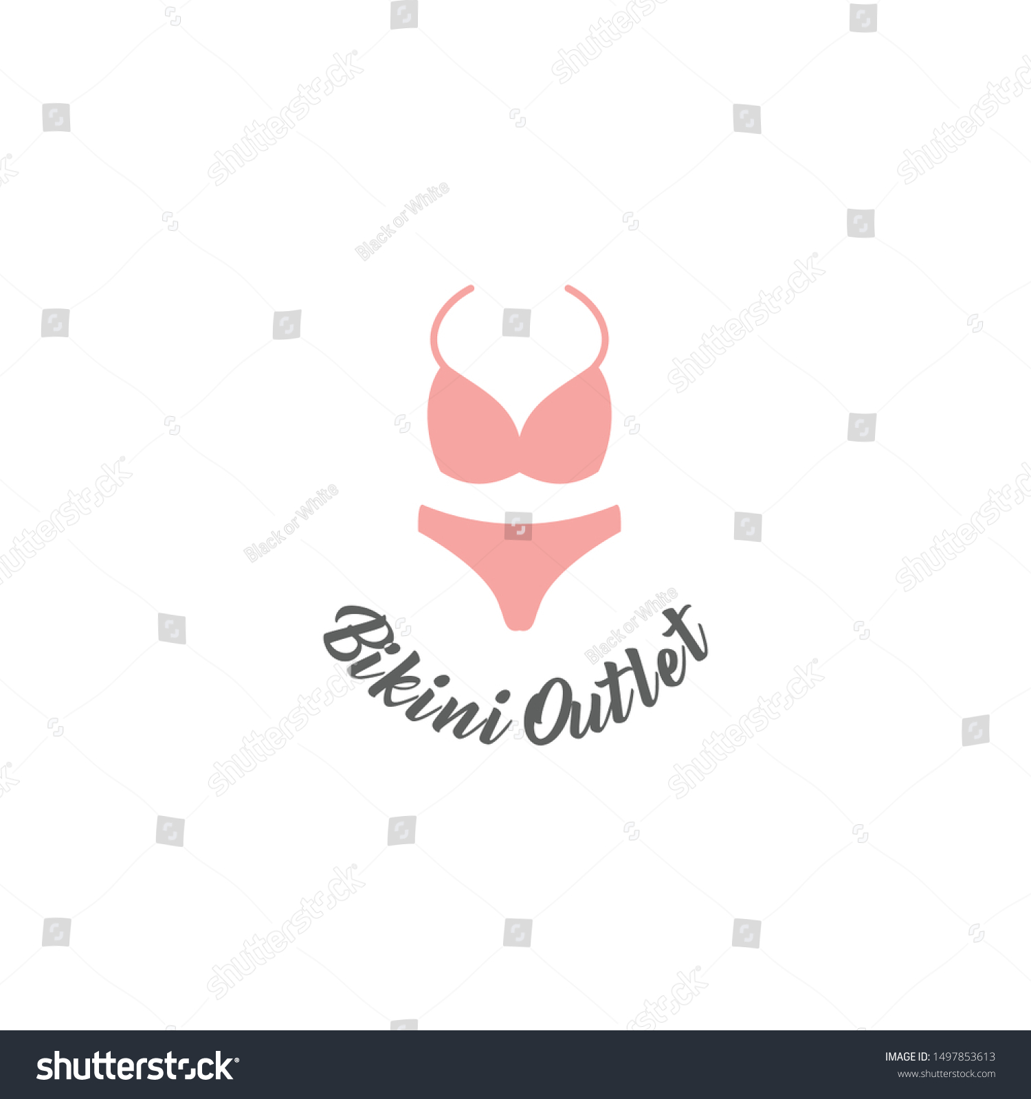 Bikini Wear Logo Design Vector Stock Vector Royalty Free 1497853613