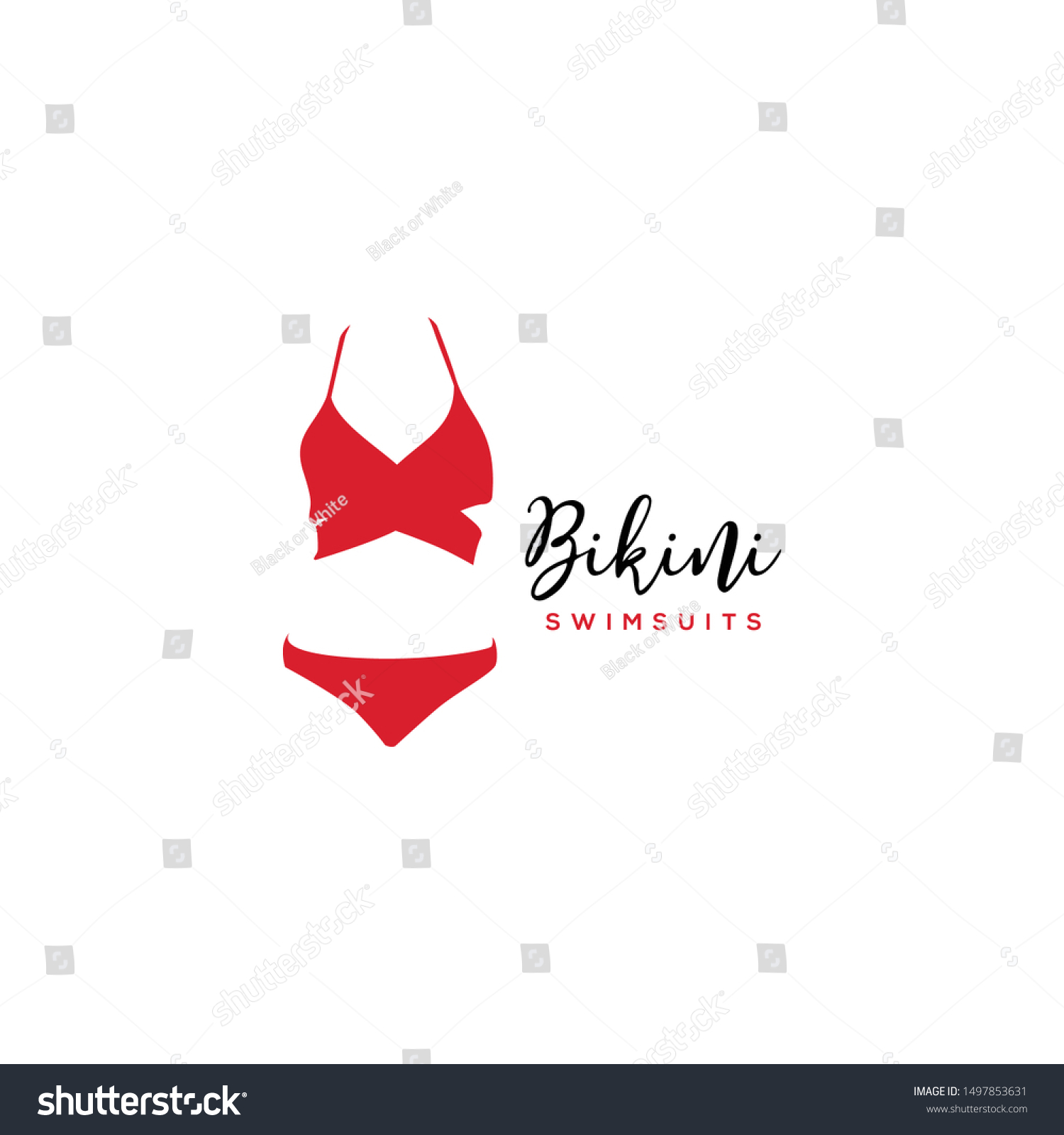 Bikini Wear Logo Design Vector Stock Vector Royalty Free 1497853631