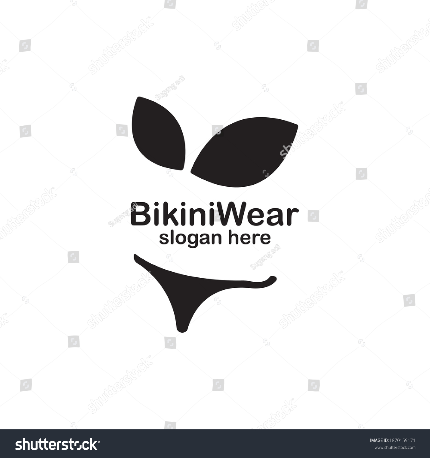 Bikini Wear Logo Design Vector Stock Vector Royalty Free 1870159171