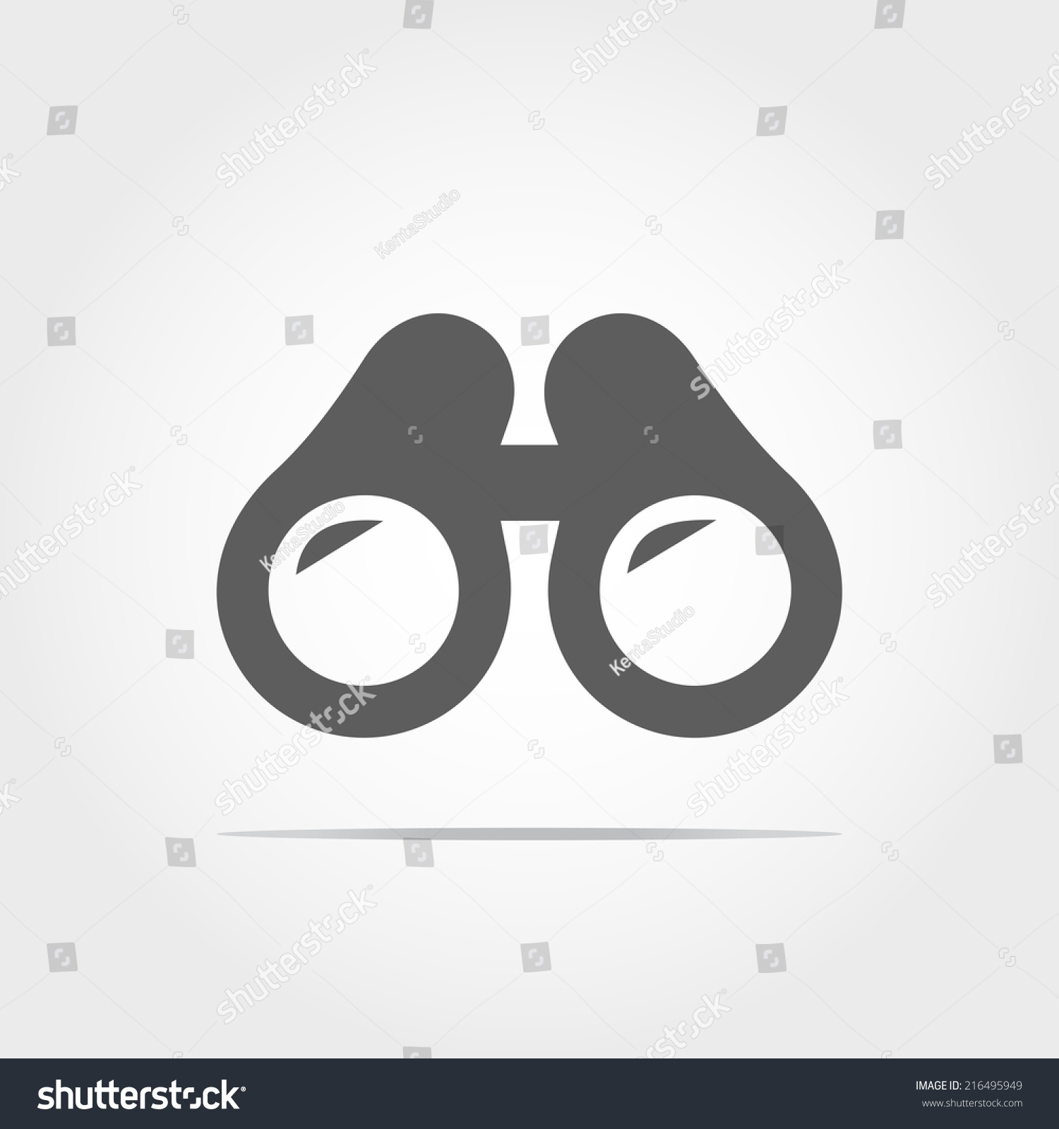 Binocular Icon On White Background Stock Vector 216495949 - Shutterstock