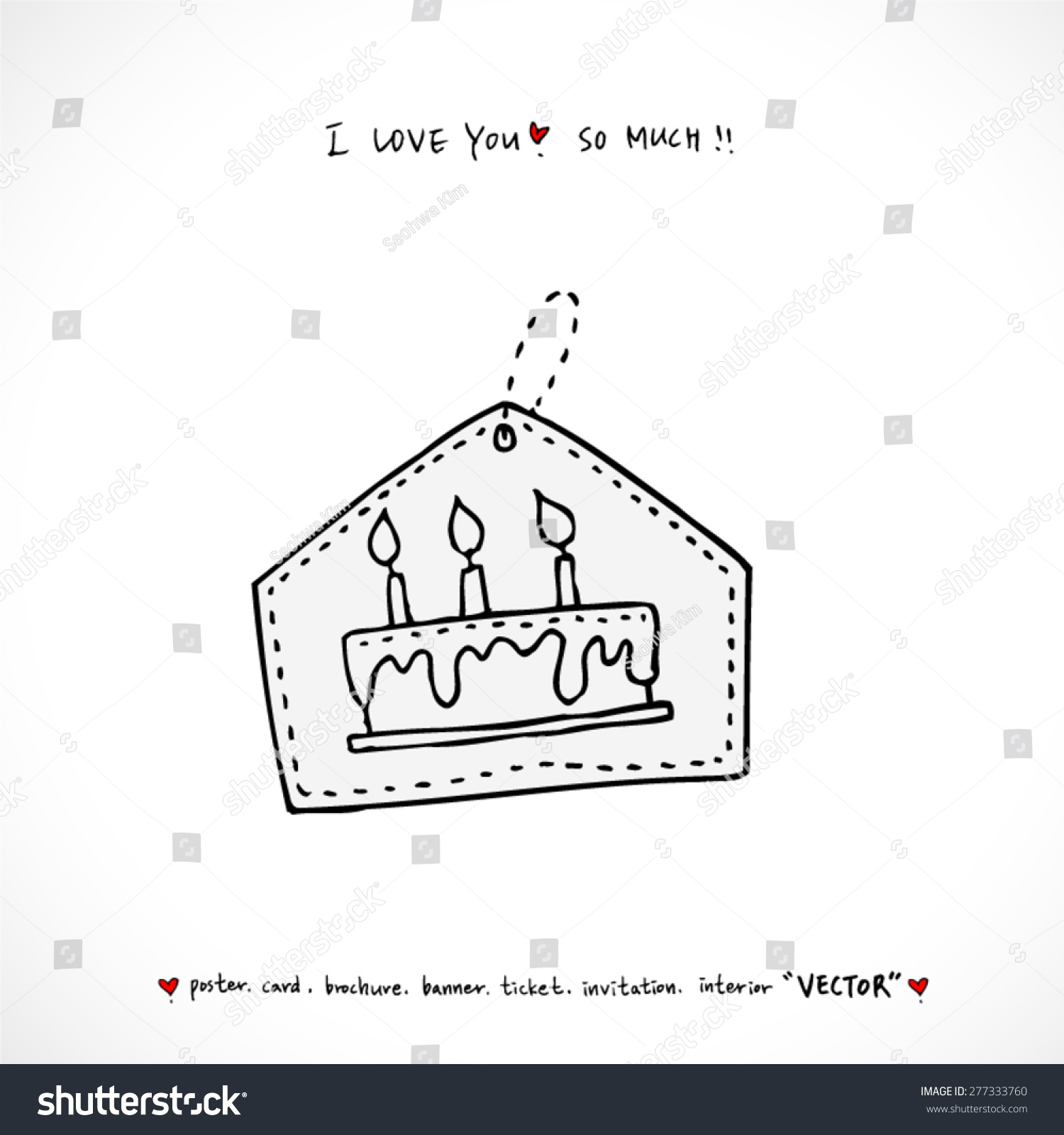 birthday cake Hand drawn illustrations vector birthday cake Hand drawn illustrations vector